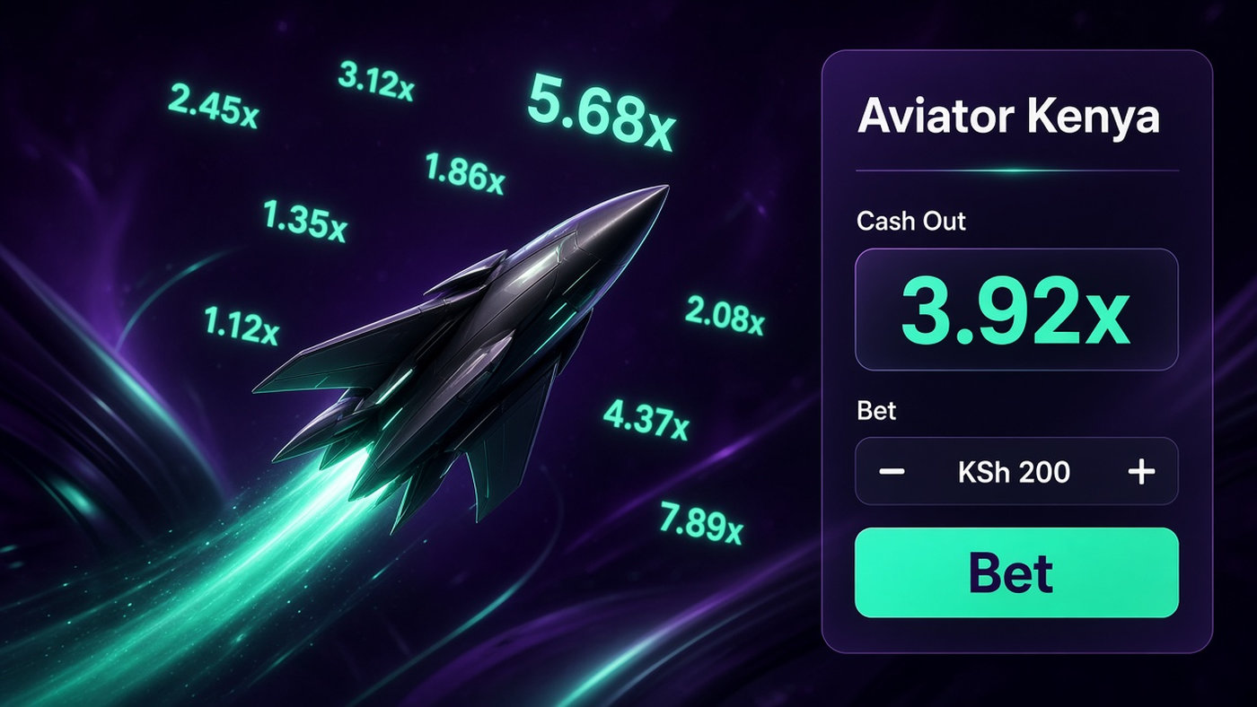 Aviator Kenya game selection view