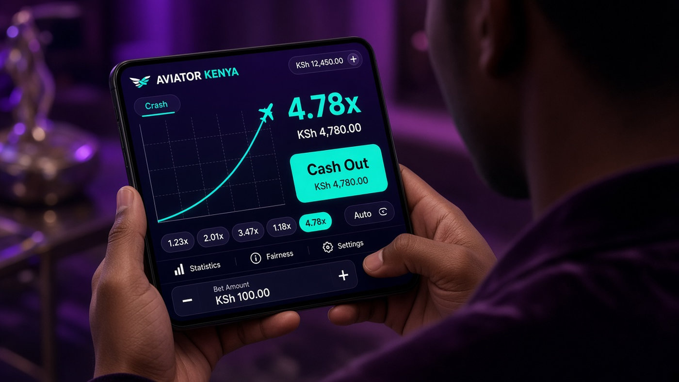 Aviator Kenya mobile gameplay screen